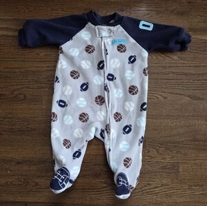 Just One You (Carters) Boys 3M "Mommys Superstar" Footie Pajamas